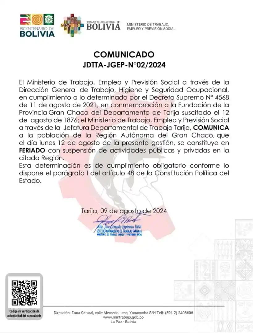 comunicado